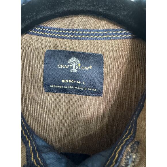 Craft Flow Big Boy Shirt Size 14-L Blue Long Sleeves - Picture 3 of 4